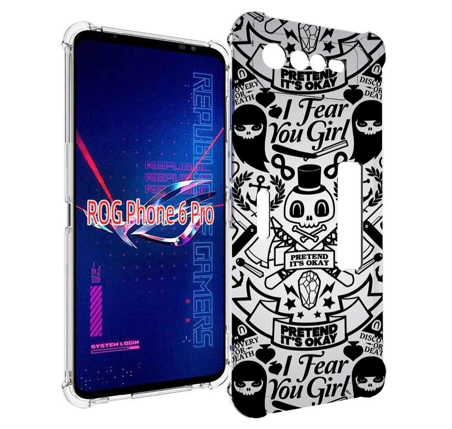 

Чехол MyPads готический-принт для Asus ROG Phone 6 Pro, Прозрачный, Tocco