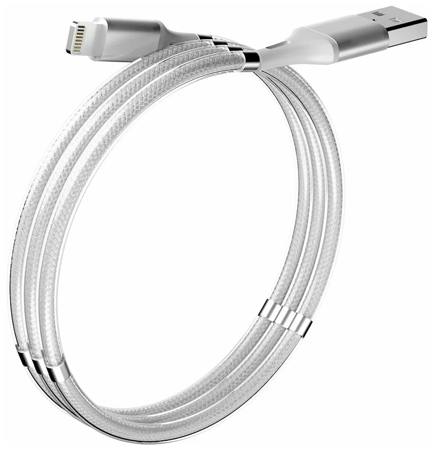 

Кабель OLMIO USB - Apple 8-pin 2.1A, 1.2 м, белый Magnet (041636)