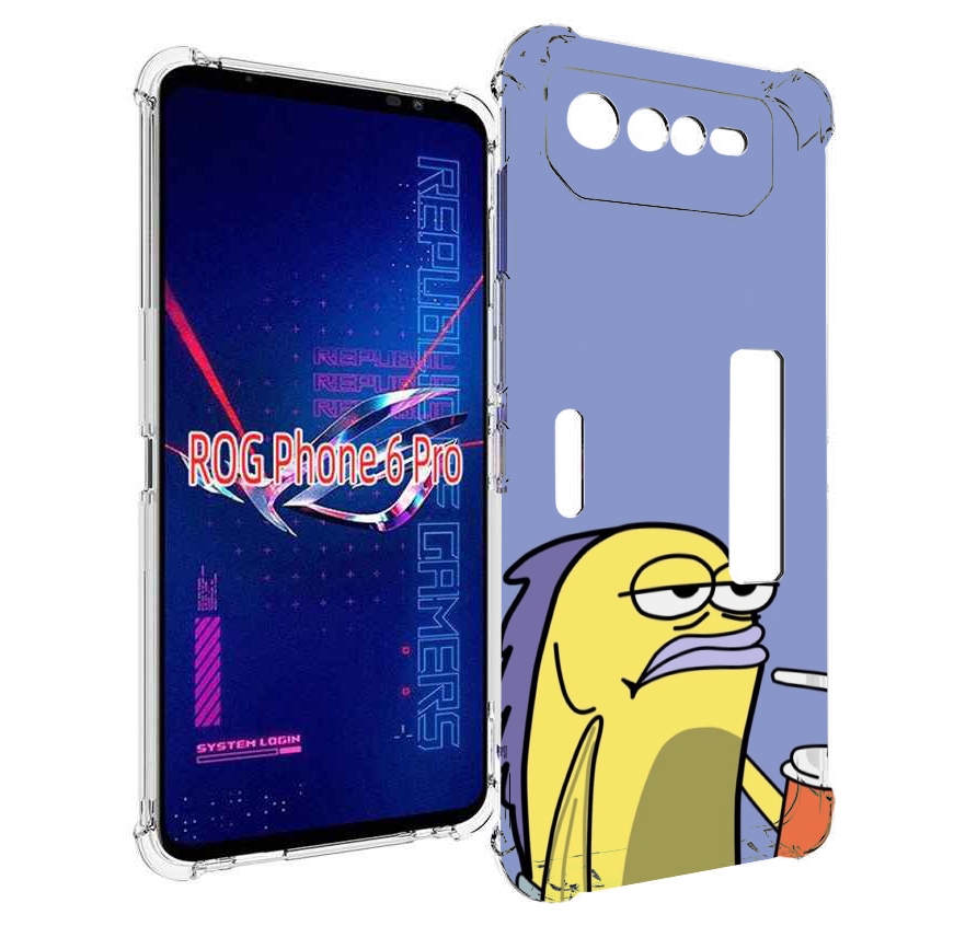 

Чехол MyPads грусная-рыба-из-спанч-боба для Asus ROG Phone 6 Pro, Прозрачный, Tocco