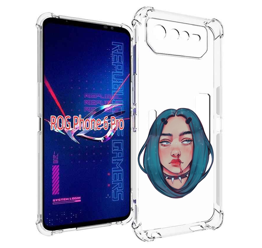 

Чехол MyPads грустная-девушка-с-синими-волосами для Asus ROG Phone 6 Pro, Прозрачный, Tocco