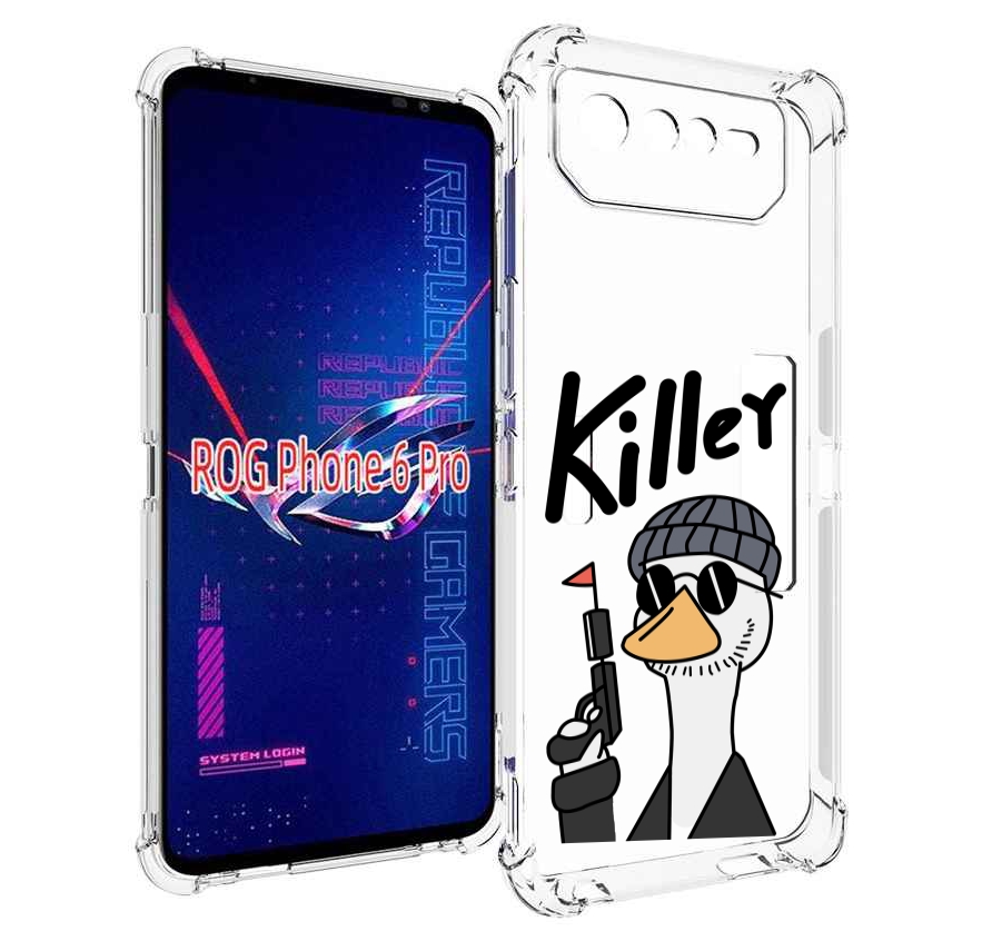 

Чехол MyPads гусь-с-пистолет для Asus ROG Phone 6 Pro, Прозрачный, Tocco
