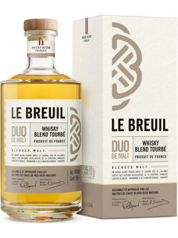 Виски Le Breuil Duo de Malt Blend Tourbe, 0.7 л Франция