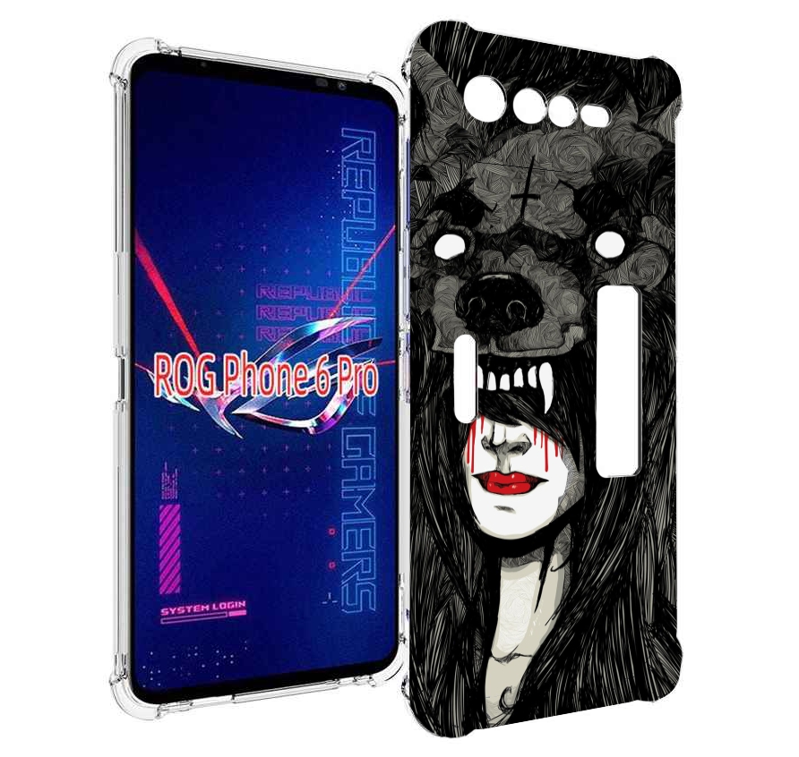 

Чехол MyPads девушка в шкуре волка женский для Asus ROG Phone 6 Pro, Прозрачный, Tocco