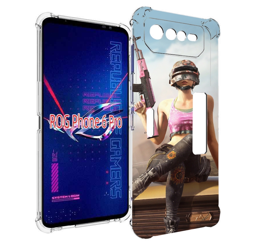 

Чехол MyPads девушка из PUBG для Asus ROG Phone 6 Pro, Прозрачный, Tocco
