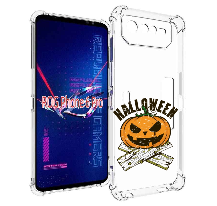 

Чехол MyPads Хэллоуин доски тыква для Asus ROG Phone 6 Pro, Прозрачный, Tocco