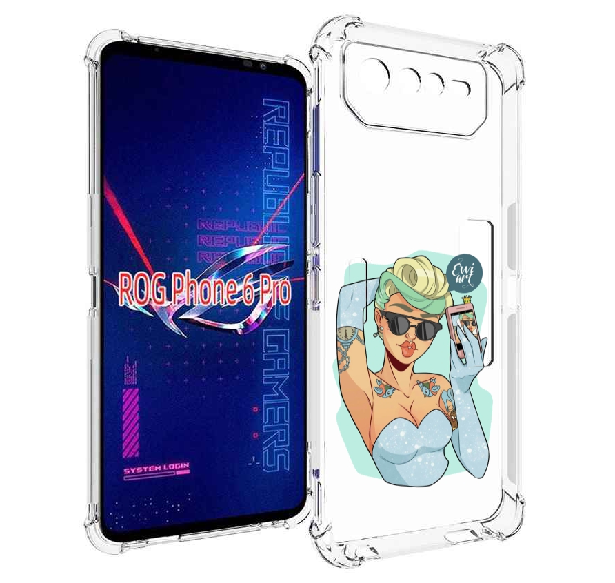 

Чехол MyPads девушка с короткой стрижкой женский для Asus ROG Phone 6 Pro, Прозрачный, Tocco