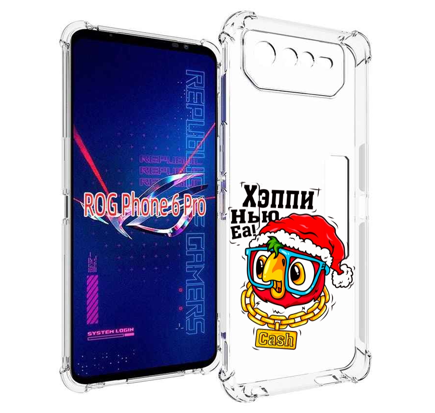 

Чехол MyPads Хэппи нью еа для Asus ROG Phone 6 Pro, Прозрачный, Tocco