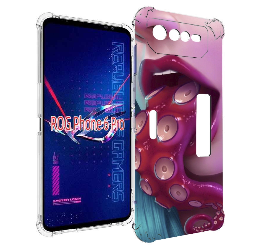 

Чехол MyPads девушка с щупальцой женский для Asus ROG Phone 6 Pro, Прозрачный, Tocco