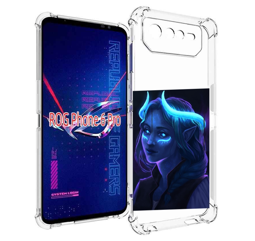

Чехол MyPads девушка синяя ледяная женский для Asus ROG Phone 6 Pro, Прозрачный, Tocco