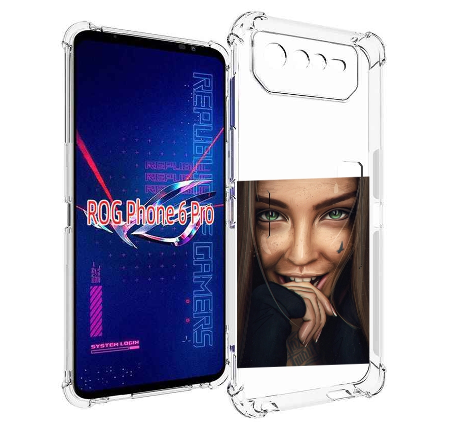 

Чехол MyPads девушка улыбается женский для Asus ROG Phone 6 Pro, Прозрачный, Tocco