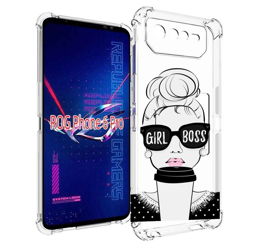 

Чехол MyPads девушка-босс женский для Asus ROG Phone 6 Pro, Прозрачный, Tocco