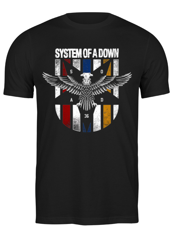 

Футболка мужская Printio System of a down черная 3XL, Черный, System of a down