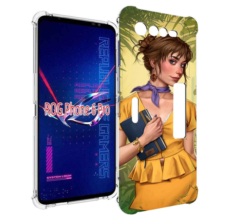 

Чехол MyPads девушка-в-зелени женский для Asus ROG Phone 6 Pro, Прозрачный, Tocco