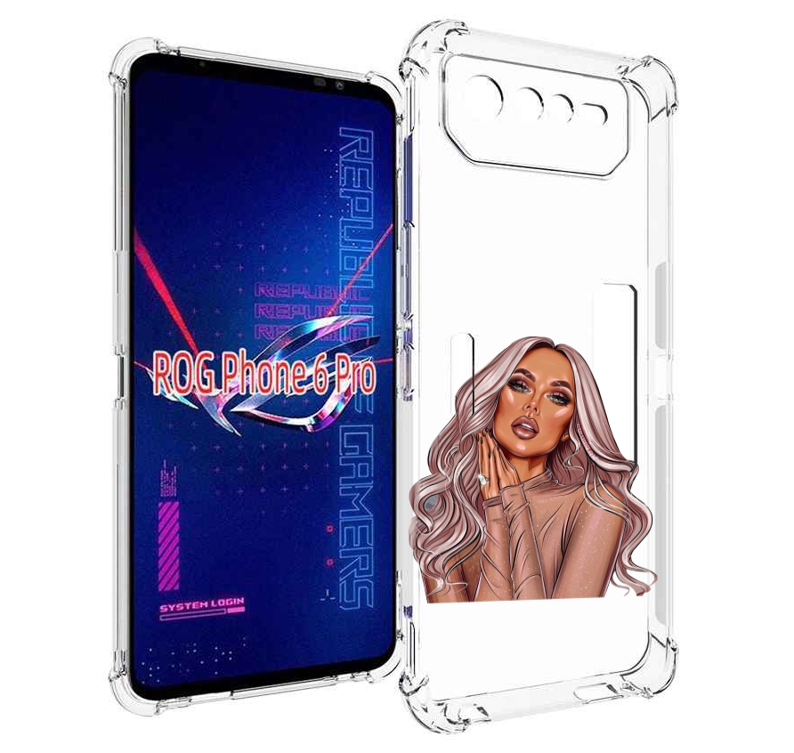 

Чехол MyPads девушка-в-коричневых-оттенках для Asus ROG Phone 6 Pro, Прозрачный, Tocco