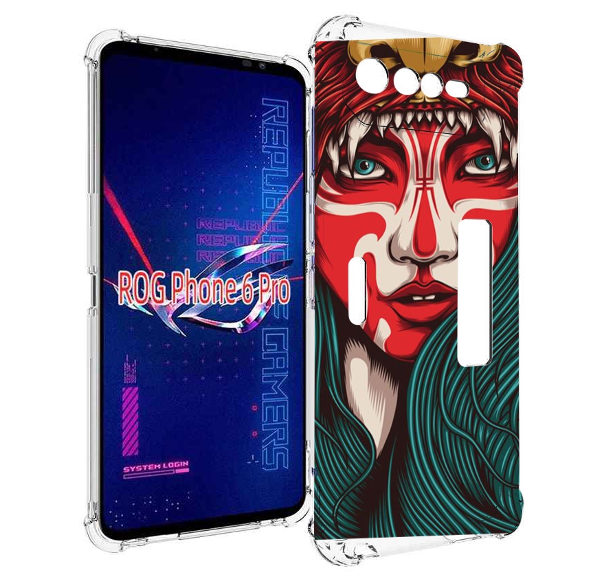 

Чехол MyPads девушка-в-маскировке для Asus ROG Phone 6 Pro, Прозрачный, Tocco