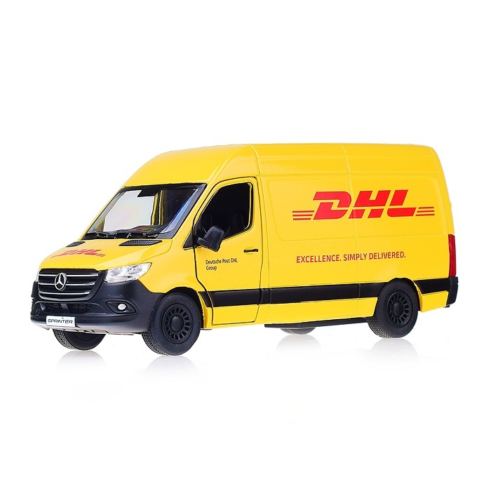 

Игрушечная машинка KINSMART Mercedes-Benz Sprinter DHL Edition металл, 1:48, в пакете, Mercedes-Benz Sprinter DHL Edition металл, 1:48, в пакете