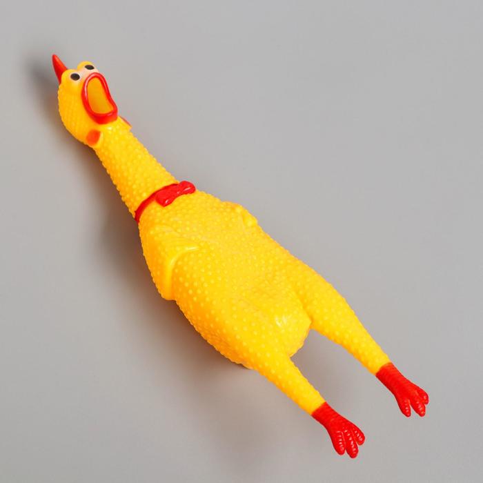 Игрушка Пушистое счастье пищалка, Курица, 30 см, в лапах