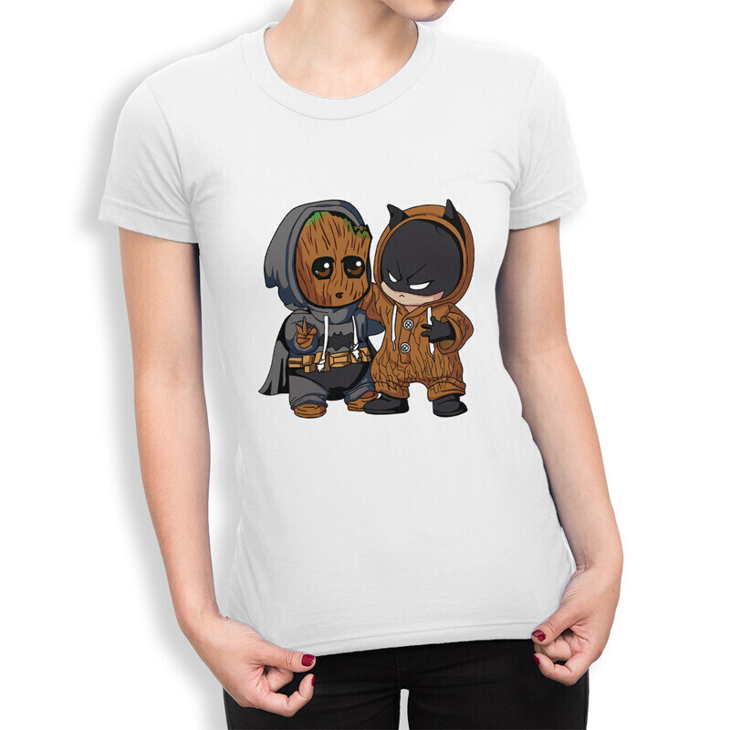 

Футболка женская Dream Shirts Грут и Темный рыцарь 10006111 белая XL, Грут и Темный рыцарь 10006111