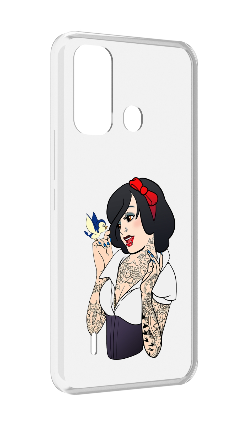 

Чехол MyPads принцесса-тату женский для ITEL A49 / A58 / A58 Pro, Прозрачный, Tocco