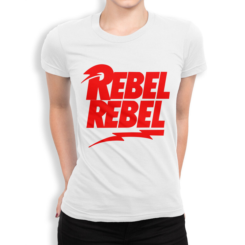 

Футболка женская Dream Shirts David Bowie - Rebel Rebel 999931111 белая M, Белый, David Bowie - Rebel Rebel 999931111