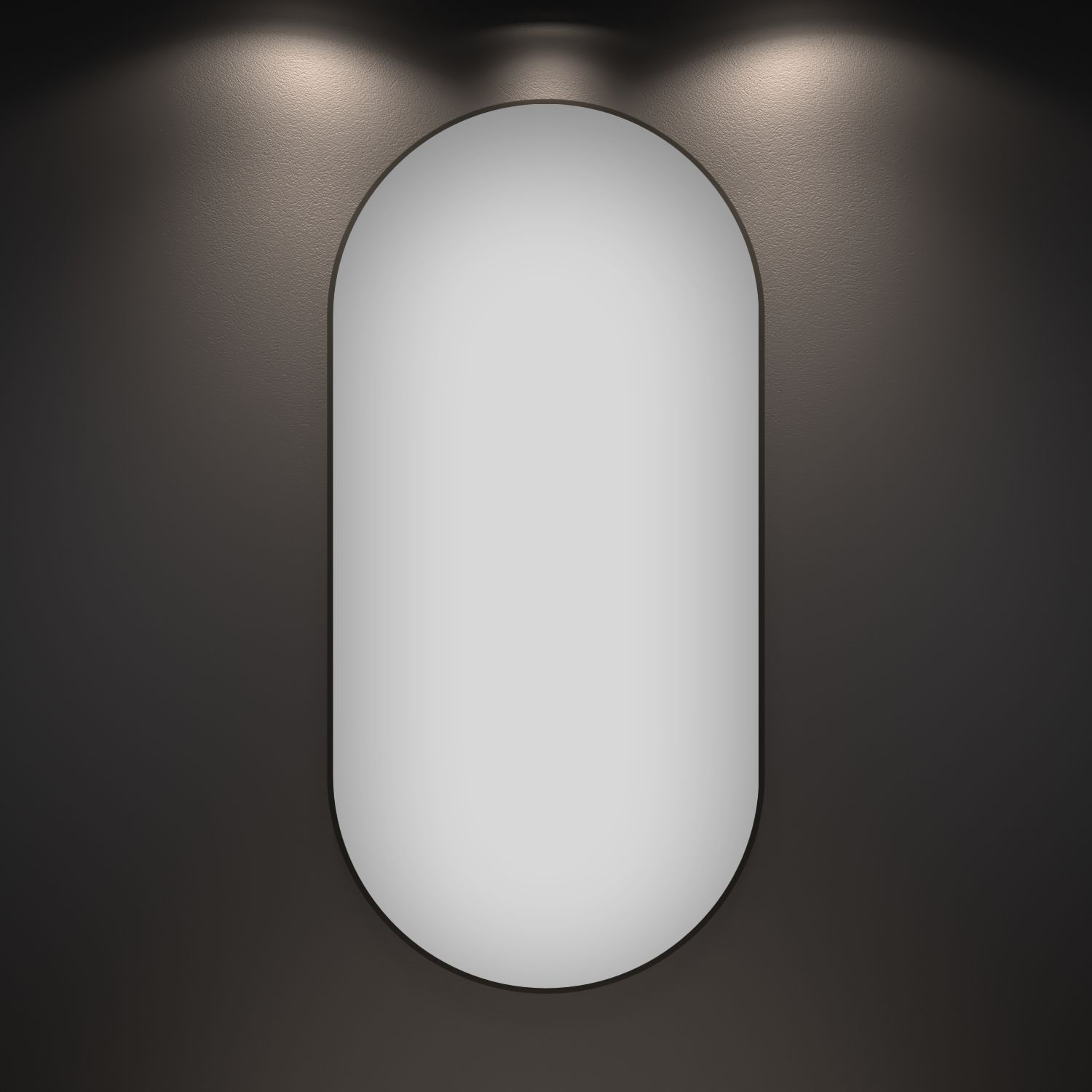 фото Влагостойкое овальное зеркало wellsee 7 rays' spectrum 172201810, размер 45 х 90 см