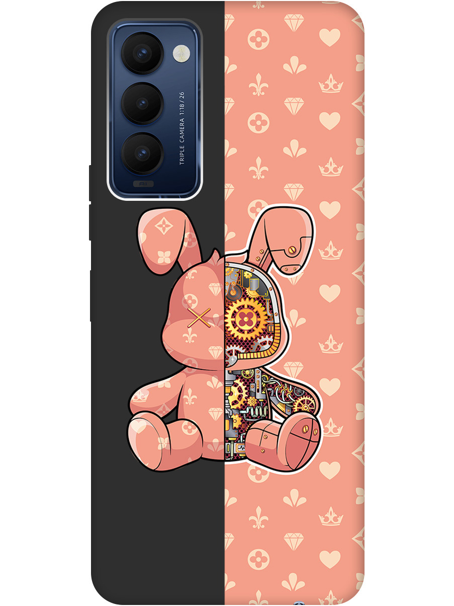 

Силиконовый чехол на Tecno Camon 18 / 18P с принтом матовый черный 802826, Черный;бежевый;оранжевый, 741735971