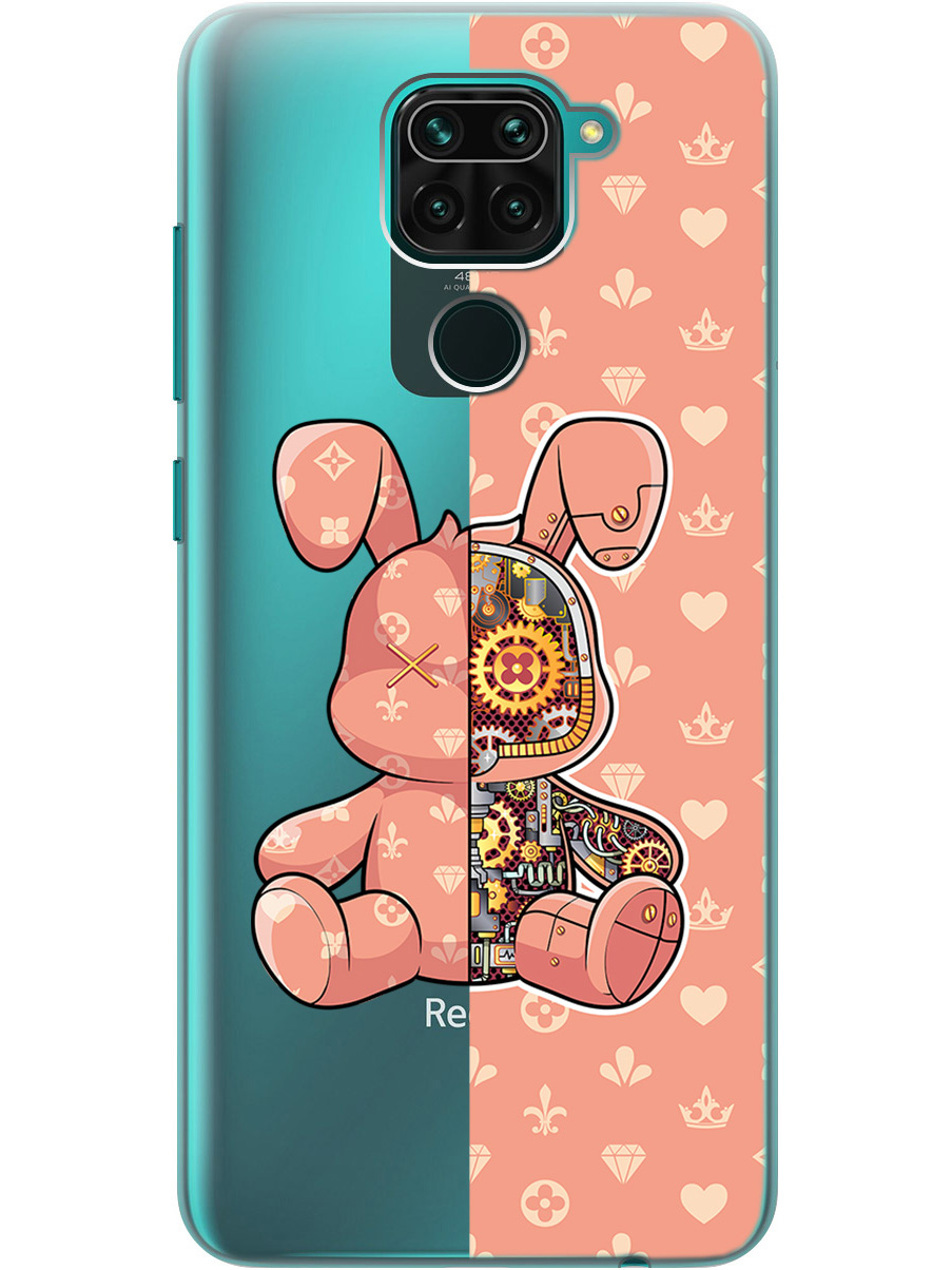

Силиконовый чехол на Xiaomi Redmi Note 9 с принтом "Персиковый Кролик с механизмом", Прозрачный;бежевый;оранжевый, 723101371