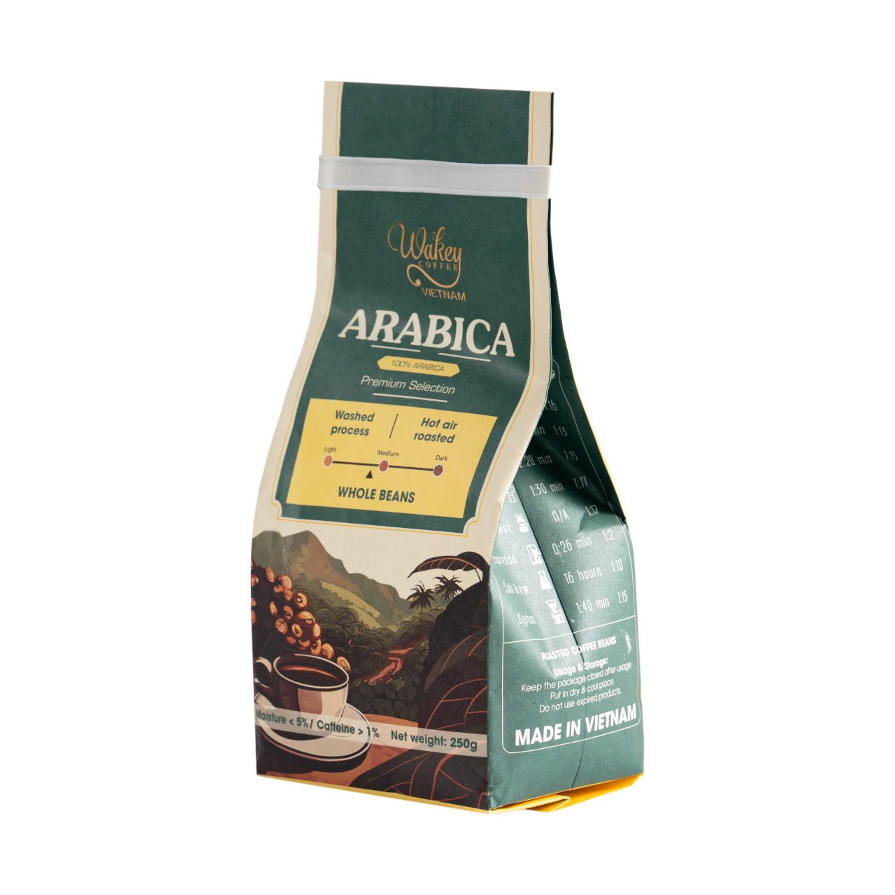 

Кофе в зернах WAKEY SPECIAL 100% Арабика, 250 г, 372237