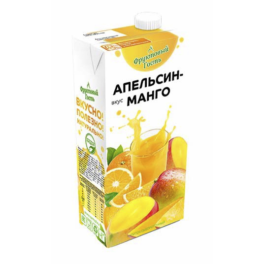 

Сывороточный напиток Фруктовый Гость апельсин манго 0% 950 мл