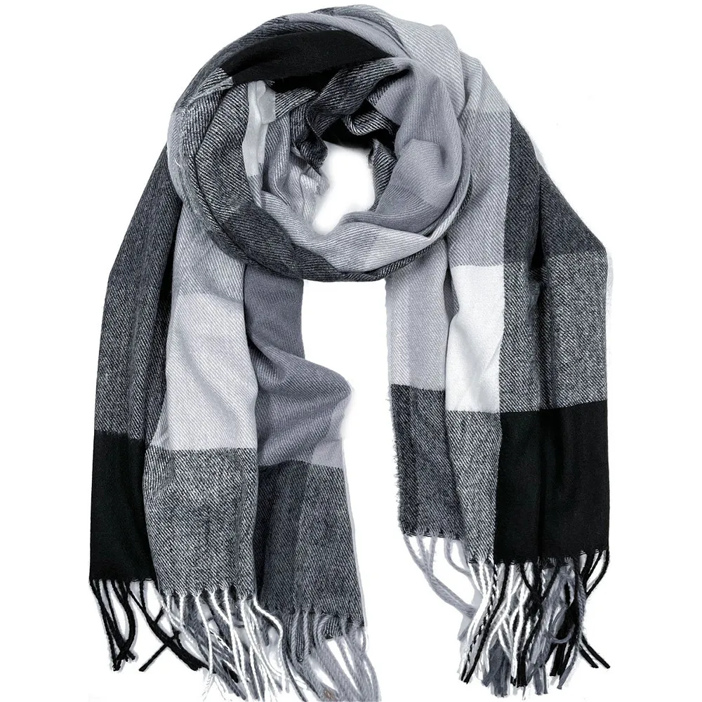 

Палантин женский Cashmere HS611 черно-белый, 110х110 см, HS611