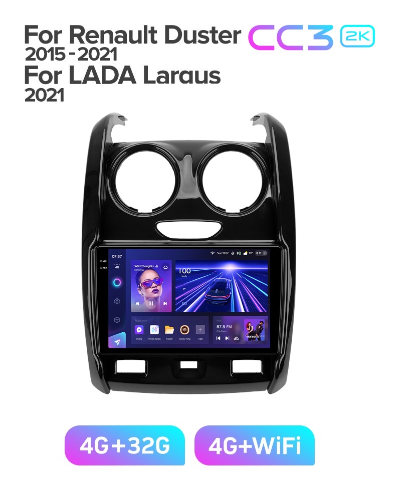 Магнитола TEYES RENAULT DUSTER 2015-2020 г LADA LARGUS 2021 г CC3 2K 432ГБ 3589000₽