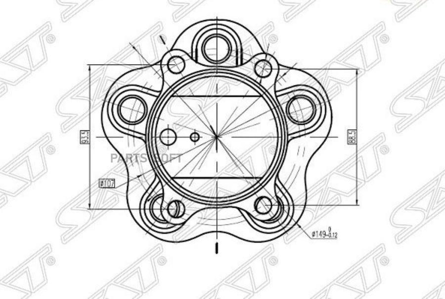 

SAT Ступичный узел задн. NISSAN QASHQAI/X-TRAIL 13- 2WD