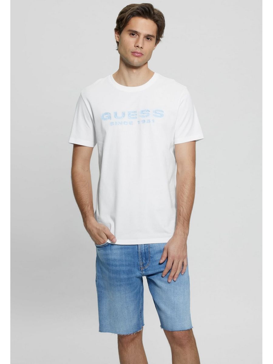

Футболка мужская Guess GU122O1A4 белая S, Белый, GU122O1A4