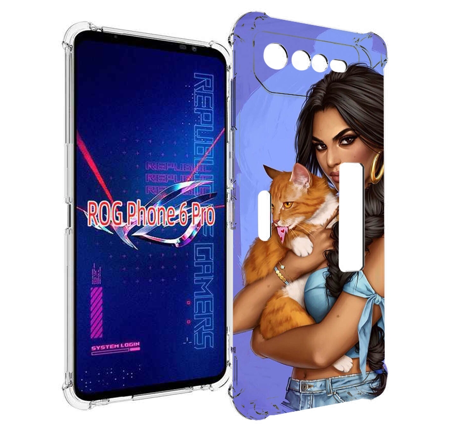 

Чехол MyPads девушка-красивая-с-синим-фоном женский для Asus ROG Phone 6 Pro, Прозрачный, Tocco