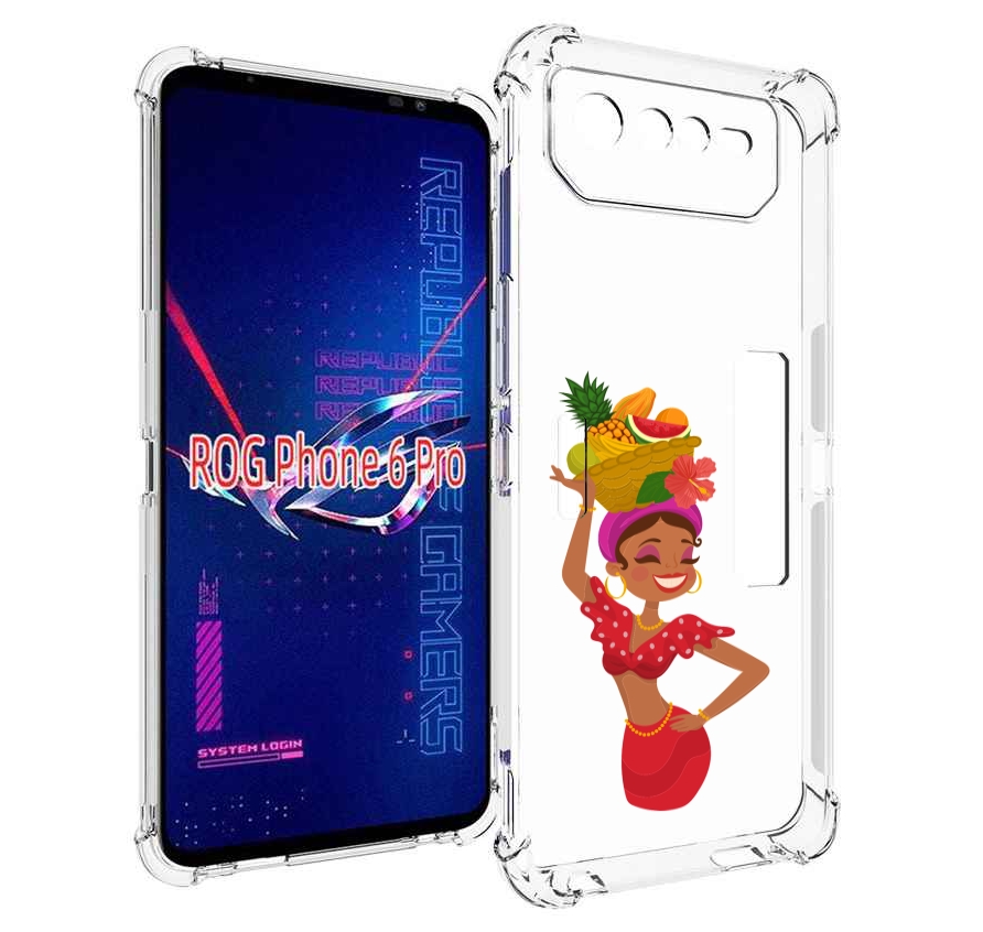 

Чехол MyPads девушка-мулатка для Asus ROG Phone 6 Pro, Прозрачный, Tocco
