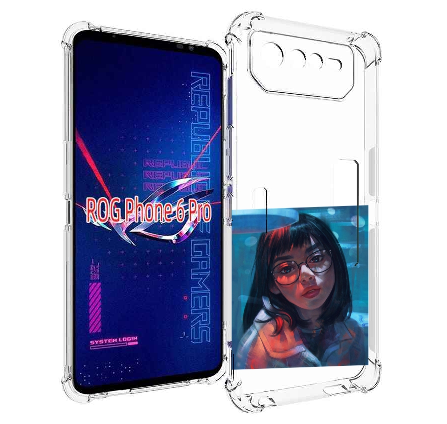 

Чехол MyPads девушка-под-красным-светом для Asus ROG Phone 6 Pro, Прозрачный, Tocco