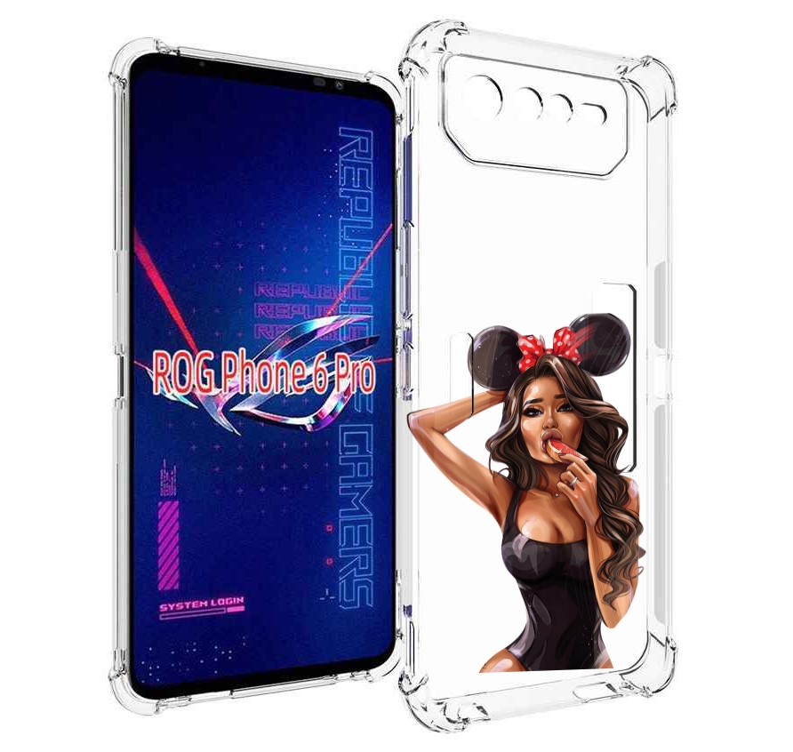 

Чехол MyPads девушка-с-грейпфрутом женский для Asus ROG Phone 6 Pro, Прозрачный, Tocco