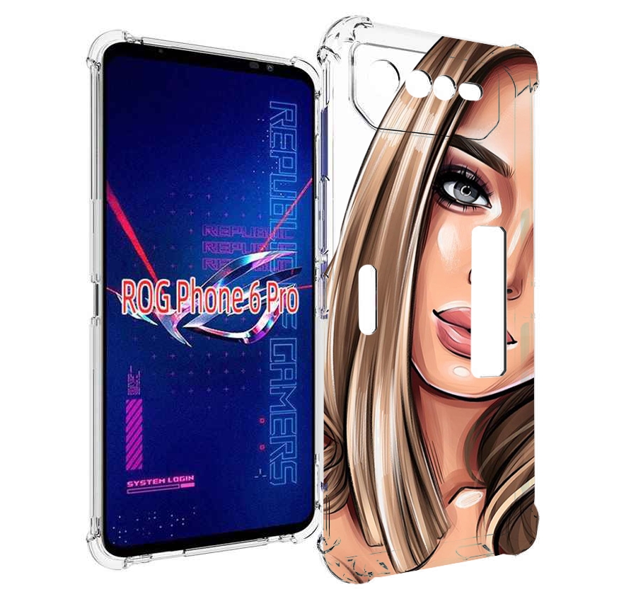 

Чехол MyPads девушка-с-каре женский для Asus ROG Phone 6 Pro, Прозрачный, Tocco