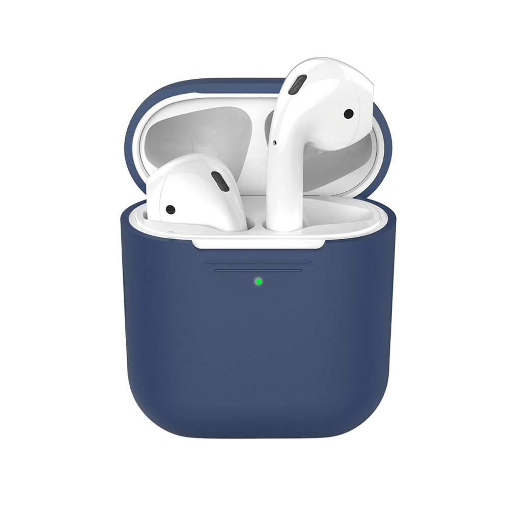 

Чехол Deppa (47004) силиконовый для AirPods, карабин, ремешок,синий