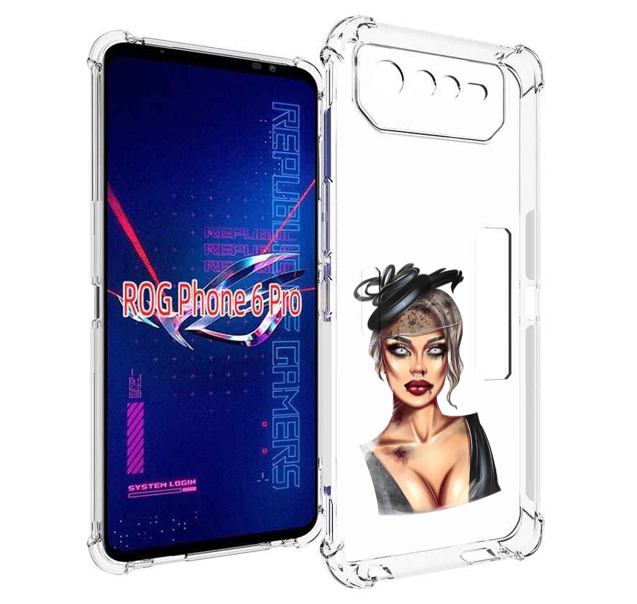 

Чехол MyPads девушка-с-линзами для Asus ROG Phone 6 Pro, Прозрачный, Tocco