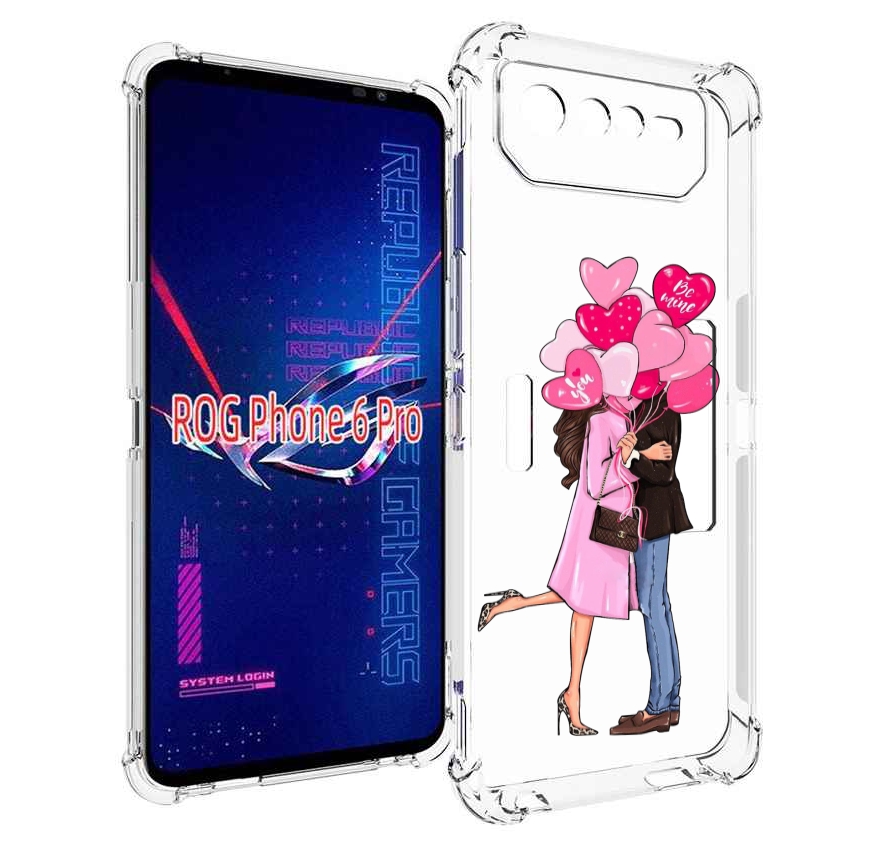 

Чехол MyPads девушка-с-парнем-сердечки женский для Asus ROG Phone 6 Pro, Прозрачный, Tocco