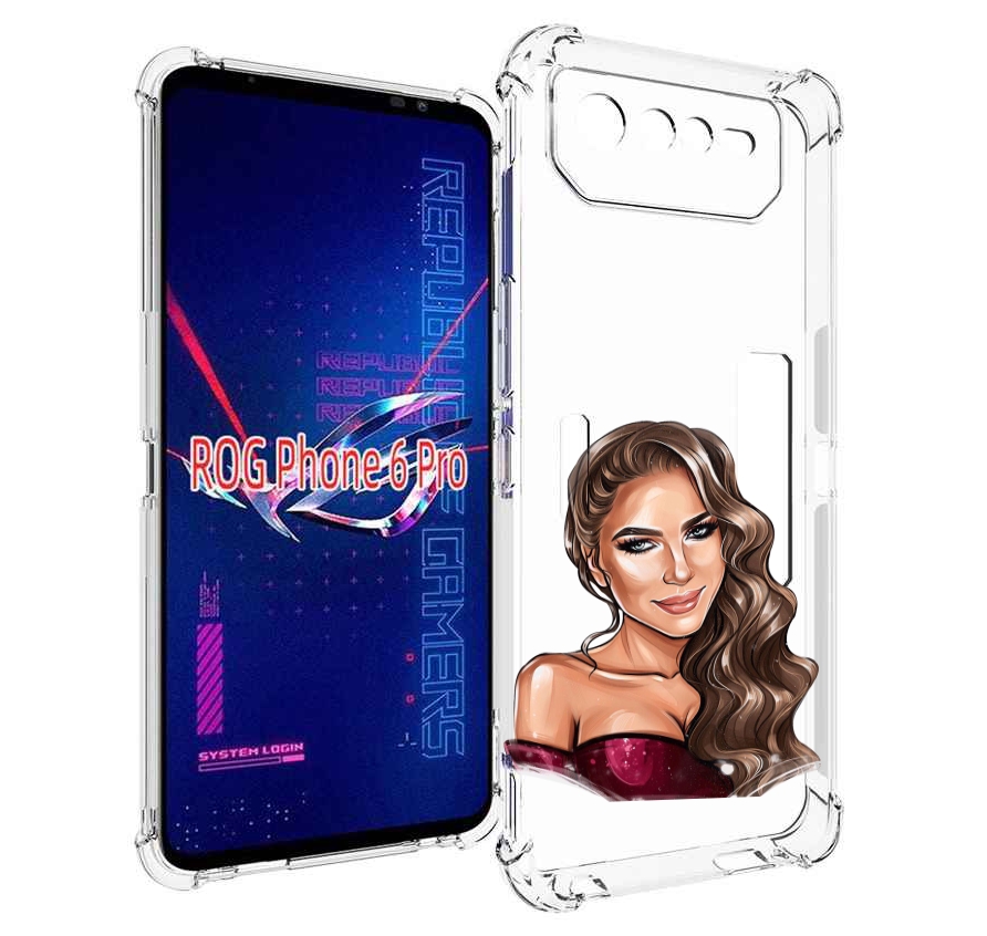 

Чехол MyPads девушка-с-улыбкой женский для Asus ROG Phone 6 Pro, Прозрачный, Tocco