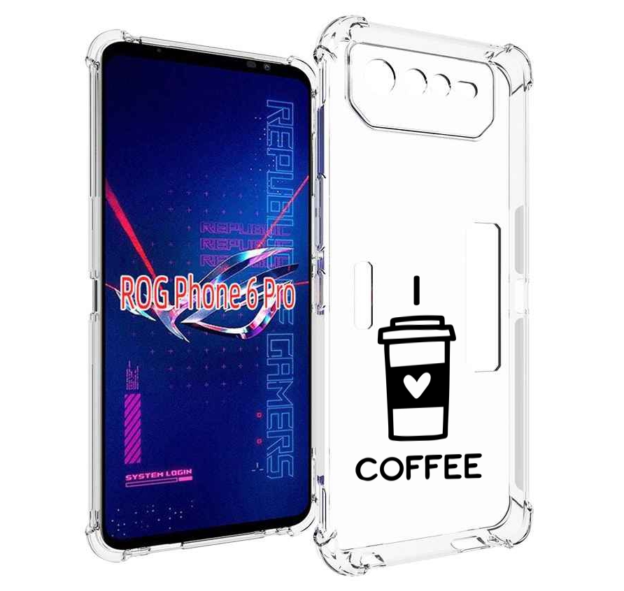 

Чехол MyPads Я люблю кофе для Asus ROG Phone 6 Pro, Прозрачный, Tocco