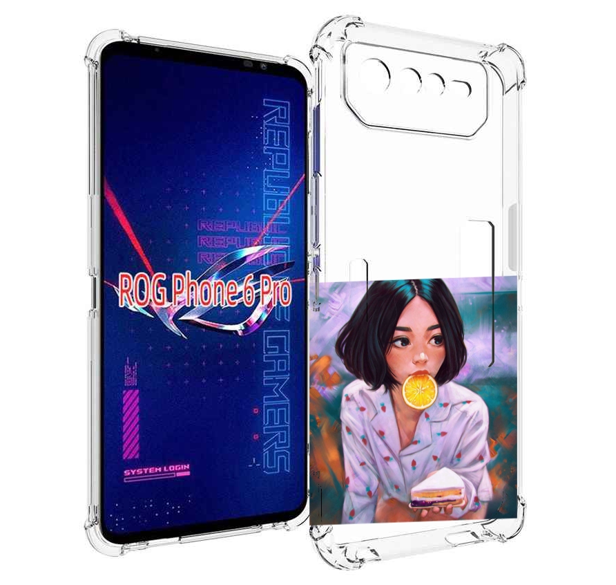 

Чехол MyPads девушка-с-чизкейком женский для Asus ROG Phone 6 Pro, Прозрачный, Tocco