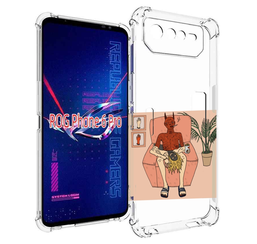 

Чехол MyPads девушка-сняла-кожу для Asus ROG Phone 6 Pro, Прозрачный, Tocco