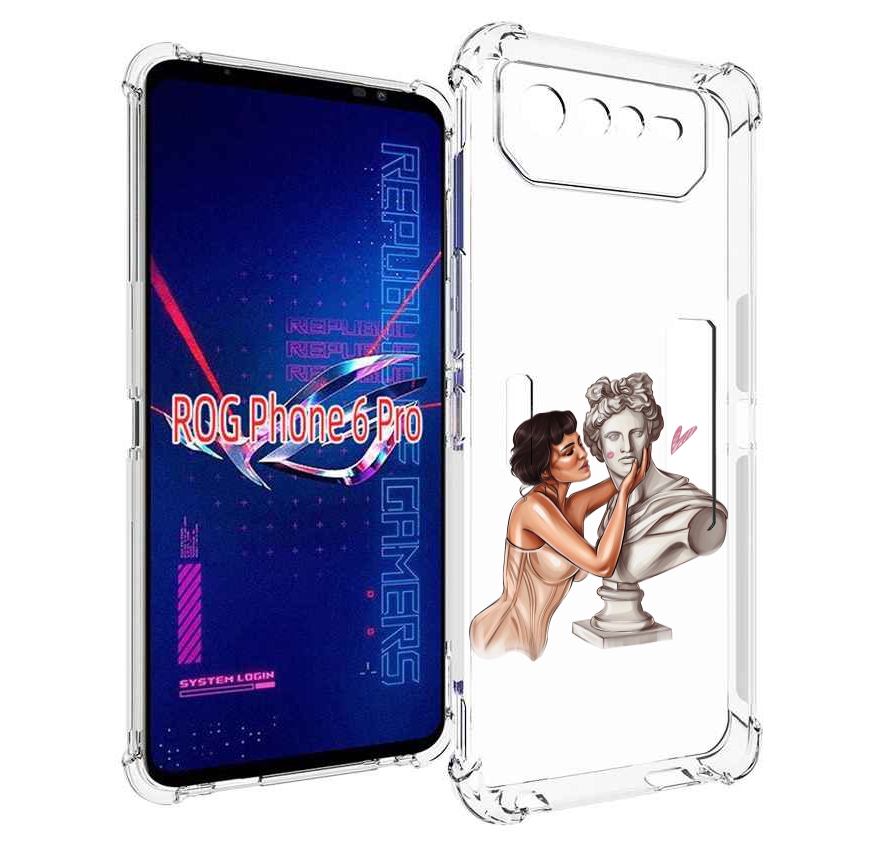 

Чехол MyPads девушка-со-статуей женский для Asus ROG Phone 6 Pro, Прозрачный, Tocco