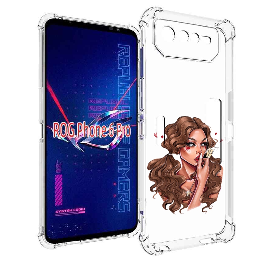 

Чехол MyPads девушка-со-стрелой женский для Asus ROG Phone 6 Pro, Прозрачный, Tocco