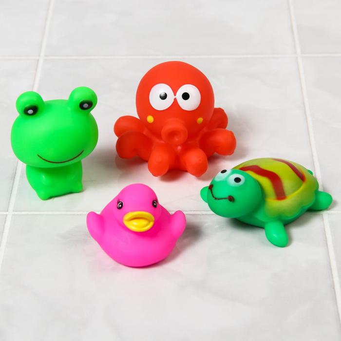 

Игрушки для ванной Крошка Я Веселые друзья, 4 шт 0,95х4 см, малышей, Разноцветный, Веселые друзья, 4 шт 0,95х4 см, для малышей