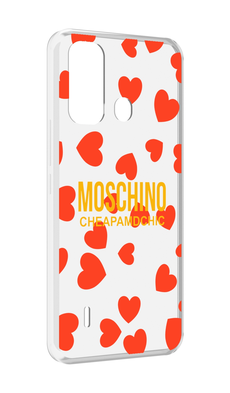 

Чехол MyPads сердца-москино для ITEL A49 / A58 / A58 Pro, Прозрачный, Tocco