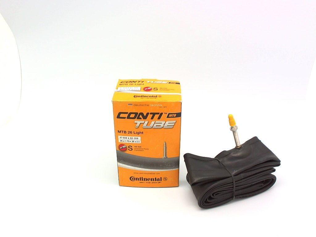 

Камера велосипедная Continental mtb 26" light, 47-559 / 62-559, s42, Continental mtb 26' light, 47-559 / 62-559, s42